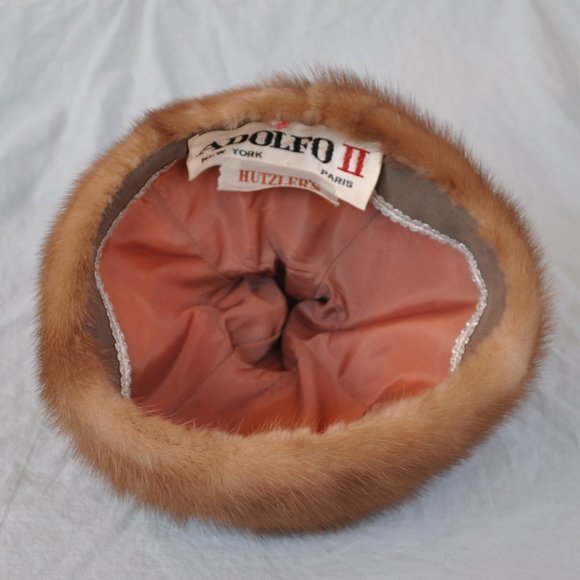 Adolfo II vintage fur hat and stole wrap collar (w682) main image 10